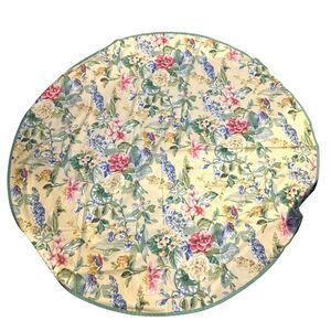 Thomasville Tablecloth 70 x 66" Yellow Floral Vintage Cottagecore Made in USA